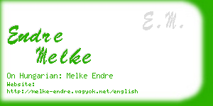 endre melke business card